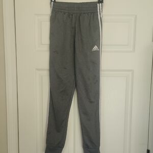 Adidas Gray Sweatpants with Elastic Waistband and Tapered Fit